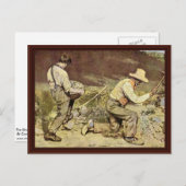 Die Stone Breakers by Courbet Gustave Postkarte (Vorne/Hinten)