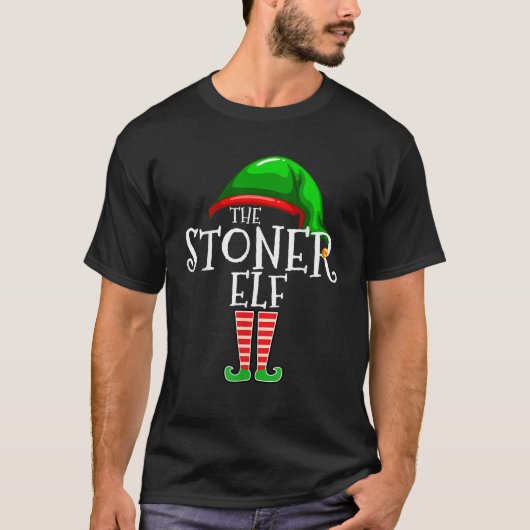 Die Stoner Elf Familie Matching Group Weihnachten  T-Shirt (Vorderseite)