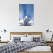 Die Strahlen von Crepuskular oder Gott gehen an de Leinwanddruck (Insitu (Schlafzimmer))