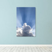 Die Strahlen von Crepuskular oder Gott gehen an de Leinwanddruck (Insitu (Holzboden))