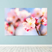 Die strahlende Schönheit der rosa Sakura-Blume Leinwanddruck (Insitu (Holzboden))