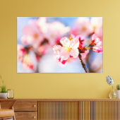 Die strahlende Schönheit der rosa Sakura-Blume Leinwanddruck (Insitu (Wohnzimmer))