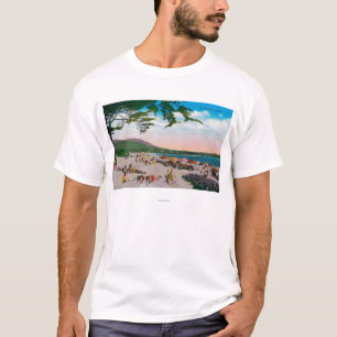 Die Strand-Szene bei Carmel, Kalifornien T-Shirt