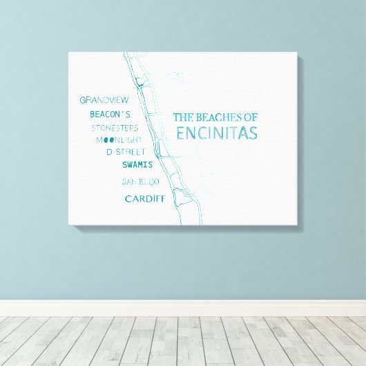 Die Strände der Leinwand von Encinitas (Insitu (Holzboden))