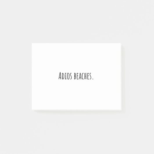 Die Strände von Adios. Post-it Klebezettel (Vorderseite)