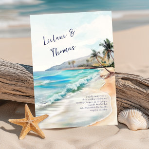 Die Strandnähe beim Hochzeitstag im tropischen Mee Einladung