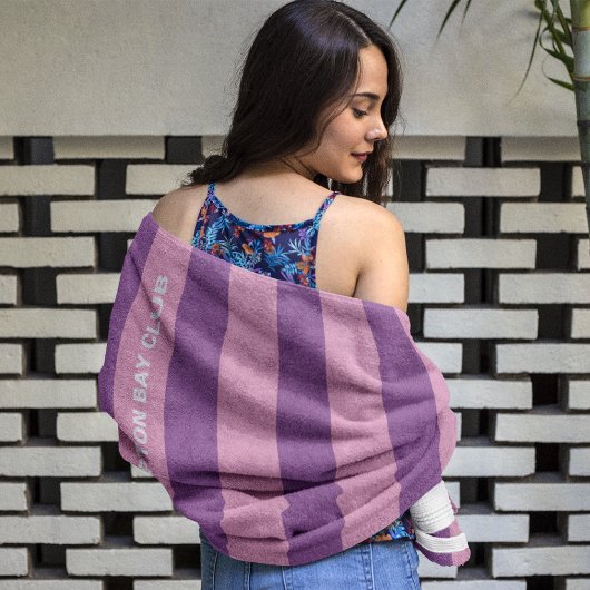 Die Strandnähe: Custom Beach Club Striptes Handtuc Strandtuch