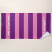 Die Strandnähe: Custom Beach Club Striptes Handtuc Strandtuch (Vorderseite)