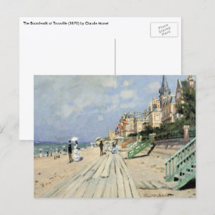 Die Strandpromenade in Trouville von Claude Monet Postkarte