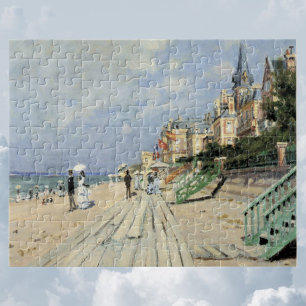Die Strandpromenade in Trouville von Claude Monet Puzzle