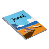 Die Strandszene mit Surfer, Sessel und leuchtend o Notizblock (Rechte Seite)