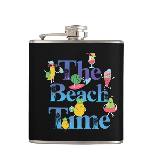 Die Strandzeit Flachmann (Vorderseite)