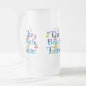 Die Strandzeit Mattglas Bierglas (Vorderseite Links)