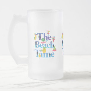 Die Strandzeit Mattglas Bierglas