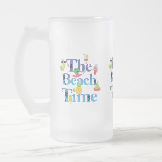Die Strandzeit Mattglas Bierglas (Links)