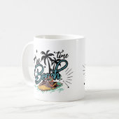 Die Strandzeit und das Surfen am Strand Kaffeetasse (Vorderseite Links)
