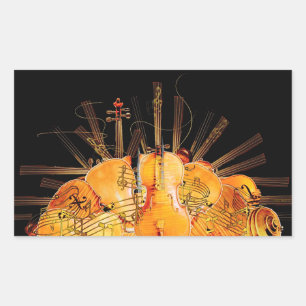 DIE STRÄNGE DER SONNE RECHTECKIGER AUFKLEBER