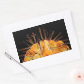 DIE STRÄNGE DER SONNE RECHTECKIGER AUFKLEBER (Umschlag)