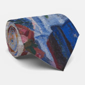 Die Straße betritt das Haus - Umberto Boccioni Krawatte (Gerollt)