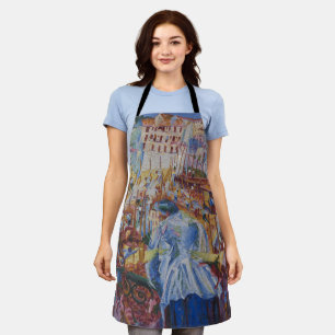 Die Straße betritt das Haus - Umberto Boccioni Schürze