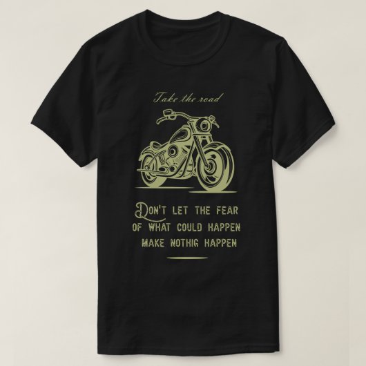 Die Straße, ein Motorraddesign. T-Shirt (Design vorne)