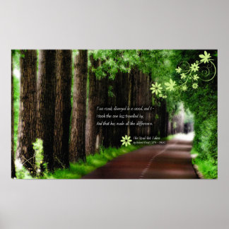 Die Straße ist nicht gefahren Poster