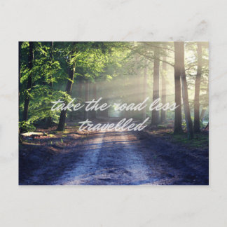 Die Straße ist weniger gereist Postkarte