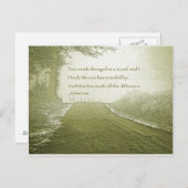 Die Straße ist weniger gereist Postkarte (Vorne/Hinten)