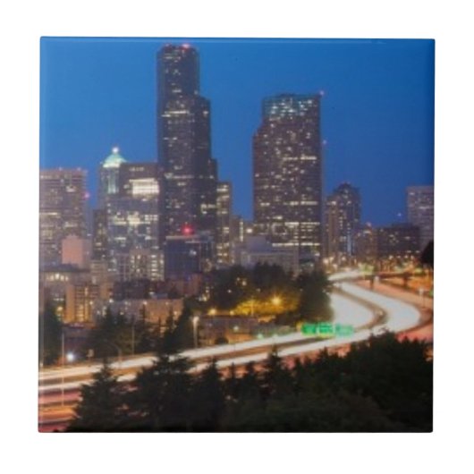 Die Straße nach Seattle Fliese (Vorderseite)