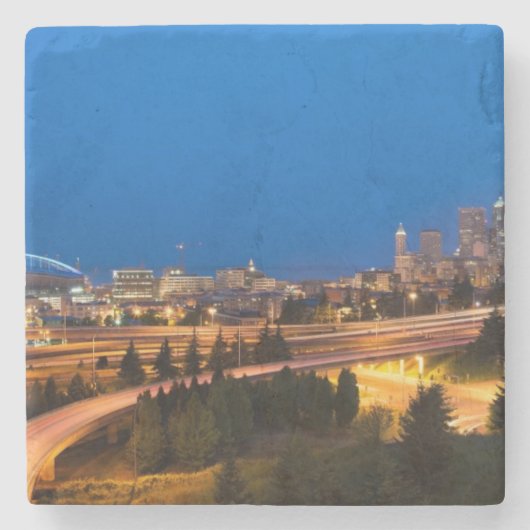 Die Straße nach Seattle Steinuntersetzer (Vorderseite)