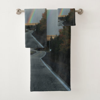 Die Straße unter dem Regenbogen Badhandtuch Set