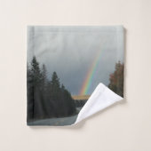 Die Straße unter dem Regenbogen Badhandtuch Set (Waschlappen)