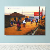 Die Straße von Afrika 2 Öl auf Leinwand von Mojiso (Insitu (Holzboden))