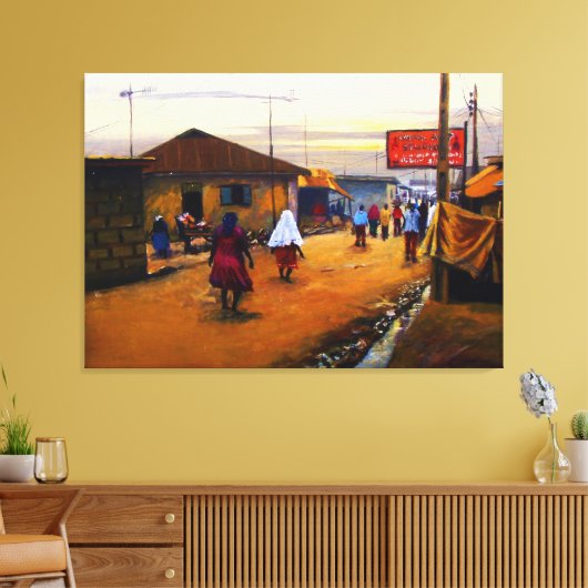 Die Straße von Afrika 2 Öl auf Leinwand von Mojiso (Insitu (Wohnzimmer))