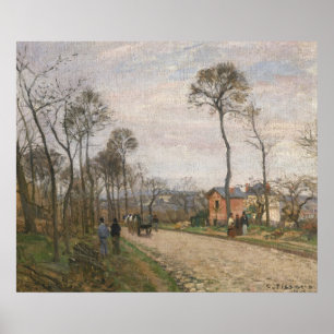 Die Straße von Louveciennes, 1870 Poster