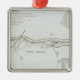 Die Straße von Missouri nach Oregon 5 Silbernes Ornament