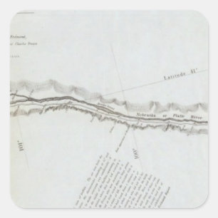 Die Straße von Missouri nach Oregon Quadratischer Aufkleber