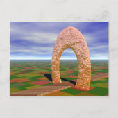 Die Straße weniger gereist, Abstrakter Bogen, Baue Postkarte (Vorderseite)