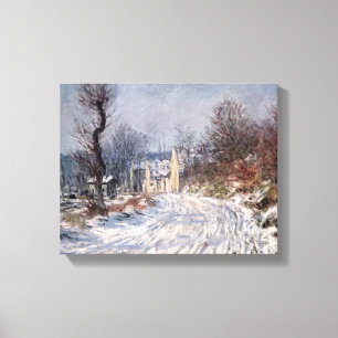Die Straße zu Giverny, Winter, 1885 Leinwanddruck
