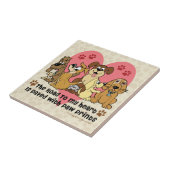 Die Straße zu meinen Herz-Hundetatzen-Drucken Fliese (Seite)