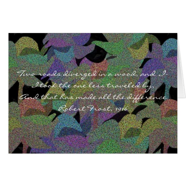 Die Straßen-nicht genommene Karte (Vorderseite (Horizontal))