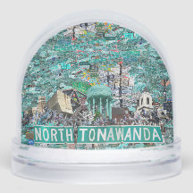 Die Straßen von North Tonawanda Schneekugel