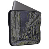 Die Straßen von Quebec Canada Art aus den 20er Jah Laptopschutzhülle (Vorne Rechts)