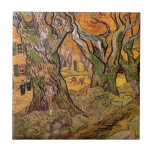 Die Straßen von Vincent van Gogh Fliese