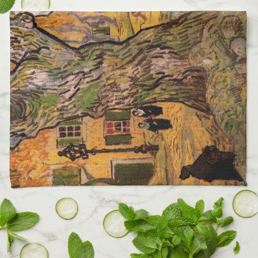 Die Straßen von Vincent van Gogh Geschirrtuch (Gefaltet)