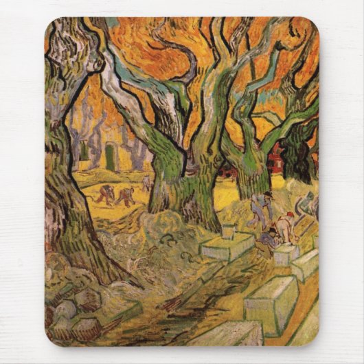 Die Straßen von Vincent van Gogh Mousepad (Vorne)