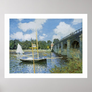 Die Straßenbrücke in Argenteuil Poster
