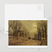 Die Straßenwende von John Atkinson Grimshaw Postkarte (Vorne/Hinten)