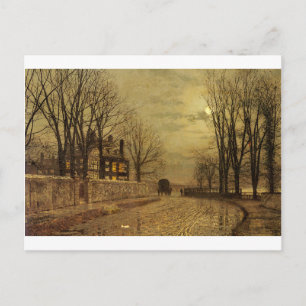 Die Straßenwende von John Atkinson Grimshaw Postkarte
