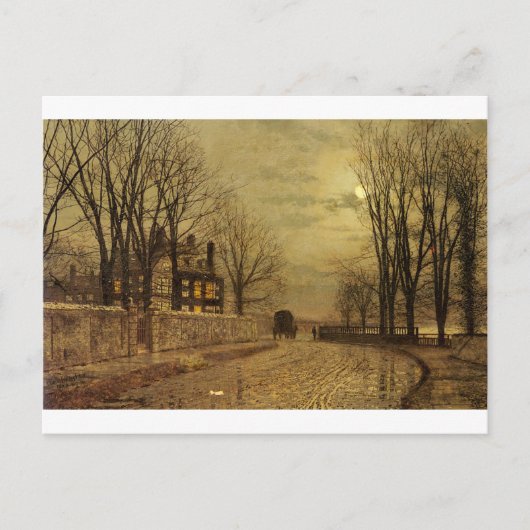 Die Straßenwende von John Atkinson Grimshaw Postkarte (Vorderseite)